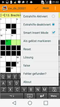 kreuzworträtsel mit Hilfe, Rätsel mit Lösungen Screen Shot 3