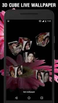 3D Photo Frame Cube Live Wallp Screen Shot 6