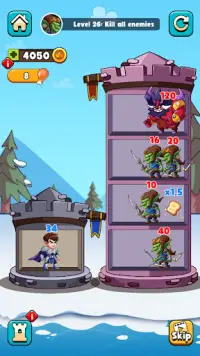 Hero Tower Wars - 퍼즐 병합 Screen Shot 3