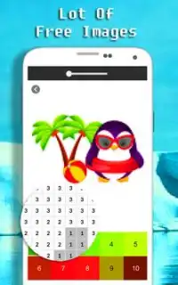 Color lindo del pingüino por número - Pixel Art Screen Shot 5