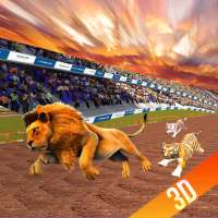 león salvaje, perro, tigre animal racing smulator