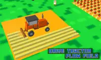 Blocky Tractor Farm Simulator Screen Shot 2