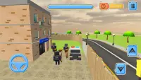 Blocky Vegas Crime Simulator: ônibus de sobrevivê Screen Shot 7