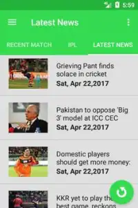 Live Cricket Score 2017 IPL Screen Shot 1
