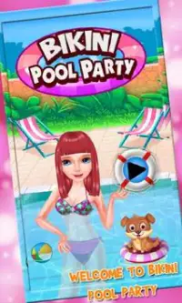 Bikini Girls Pool Party - Girls Swimming Pool Game Screen Shot 0