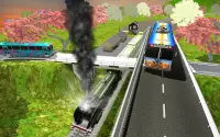 Mercedes Bus vs Train Racing: Bulletrein Race Screen Shot 2