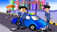 Police couple First love kiss - kissing Game Screen Shot 0
