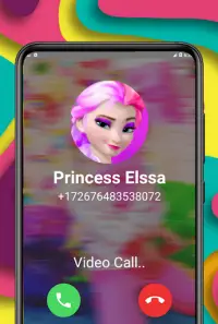 Call from Elssa Chat & Video Call Princess Games Screen Shot 3