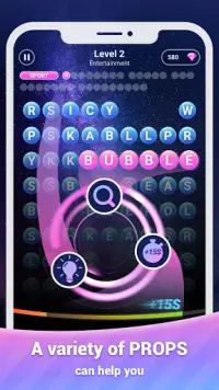 Scrolling Words Bubble Game Screen Shot 1