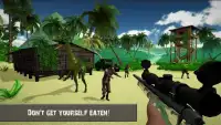 Last Survival Sniper gegen Zombie Dino auf Insel Screen Shot 0