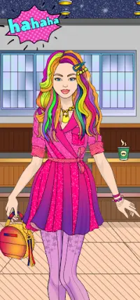 College Girl Coloring Dress Up Screen Shot 1