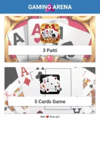 Card Games - Teen Patti - 5 Cards Game Screen Shot 0