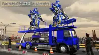 Polícia Avião Transporte Jogo-Transform Robô Carro Screen Shot 10