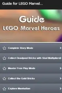 Guide for LEGO Marvel Heroes Screen Shot 0