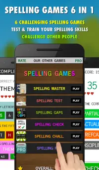 Spelling Games 6 in 1 - Free Screen Shot 0