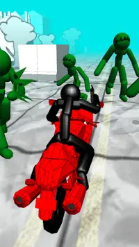 Stickman Zombie: Motorcycle Ra Screen Shot 0