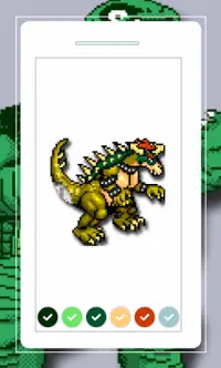 Kaiju Pixel Art Colored By Number Screen Shot 4