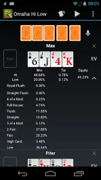 Poker Calculator Screen Shot 1