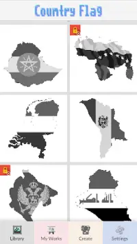 Country Flag - Pixel Art Screen Shot 2