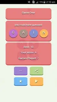 Brainy four - Four letters word puzzle game Screen Shot 0