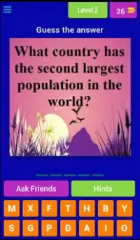 World Trivia Quiz Screen Shot 2