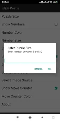 Sliding Puzzle Game with Solver Screen Shot 5
