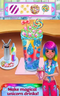 Unicorn Food - Rainbow Glitter Food & Fashion Screen Shot 1