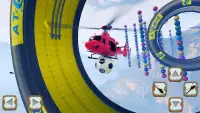 Superheroes Flying Helicopter Racing Screen Shot 0