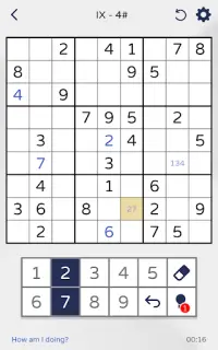 Sudoku  (dagelijks, normaal, diagonaal, hyper) Screen Shot 8