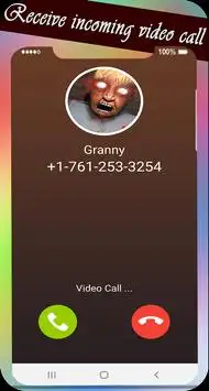 video call and chat simulation with granny's Screen Shot 6