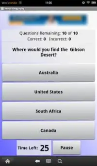 World Geography Quiz Screen Shot 1