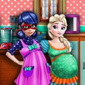 Ice Queen & Ladybug Pregnant Day Care