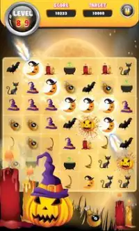 Hexe-Halloween-Puzzle-Spiel Screen Shot 2