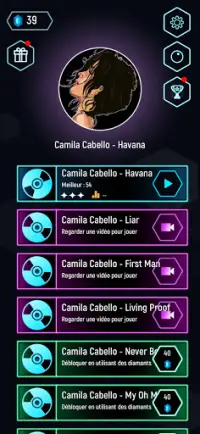 Camila Cabello Tiles Hop Ball - Neon EDM Rush Screen Shot 0