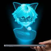 Cat Noir Hologram Simulator 3D Winx Joke