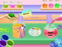 Rainbow DIY Slime Maker: Squishy Fluffy Jelly Game Screen Shot 1