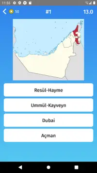 Eyaletleri bul: Birleşik Arap Emirlikleri - Harita Screen Shot 2