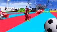 Superheroes Hoverboard Fast Highway Racing Screen Shot 4