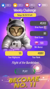 Astrocat Singers [Singing cat rhythm game and app] Screen Shot 1