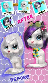 Pet Cuidado animal jogos salão cabeleireiro Screen Shot 7