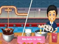 बर्थडे चॉकलेट केक फैक्ट्री: बेकरी शेफ गेम Screen Shot 0