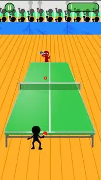 Stickman Ping Pong Screen Shot 0
