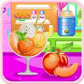 Peach ice cream cooking games