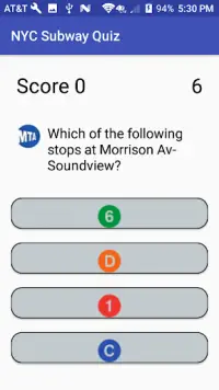 NYC Subway Quiz Screen Shot 0