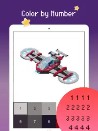 Spaceship color by number : Spacecraft coloring Screen Shot 8