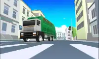 Blocky Garbage Truck Simulator Screen Shot 2