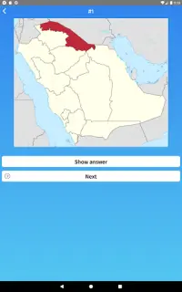 Saudi Arabia: Regions & Provinces Map Quiz Game Screen Shot 11