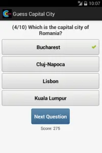 Capital City Quiz Screen Shot 2