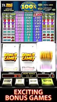Free Slot Machine 100X Pay Screen Shot 1
