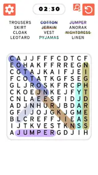 Word Search Games in english Screen Shot 1